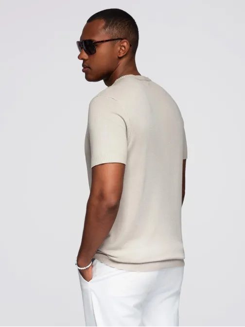 Moška siva pletena majica V3 TSCT-0252