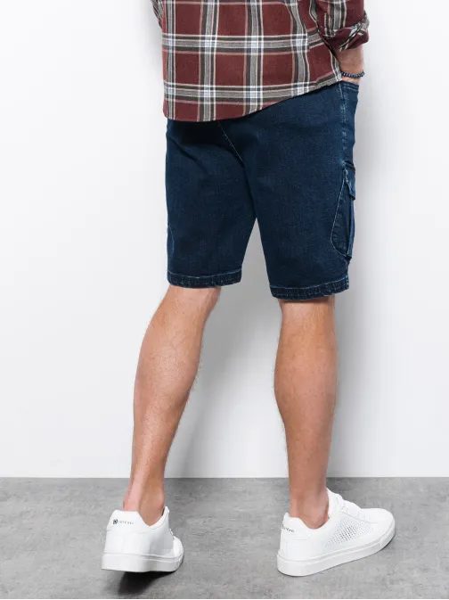 Trendovske temne jeans kratke hlače W362