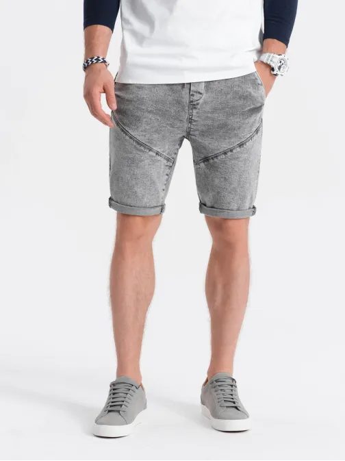 Stilske sive jeans kratke hlače W361