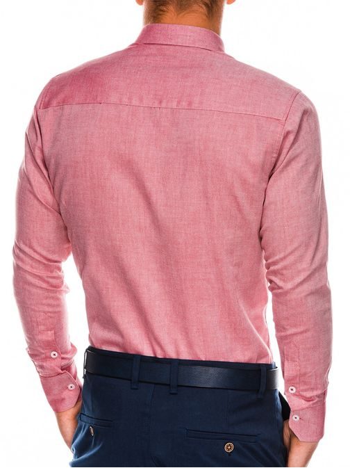Trendovska rdeča moška srajca k490