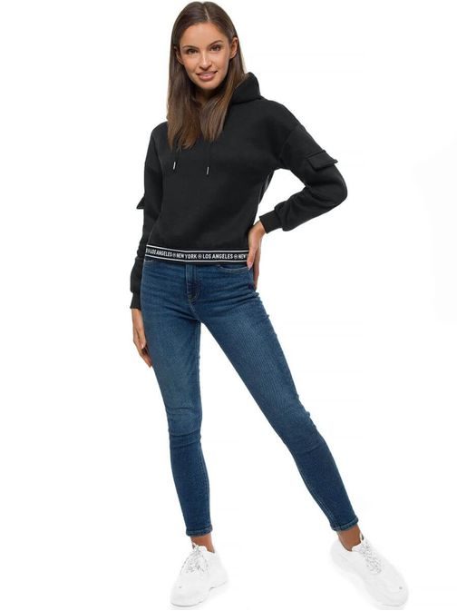 Edinstven ženski pulover v črni barvi JS/B26030
