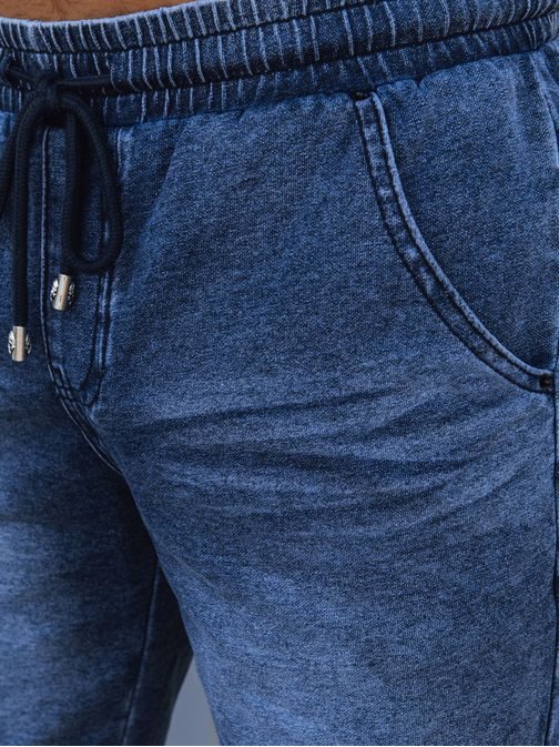 Preproste moške jeans kratke hlače v modri barvi