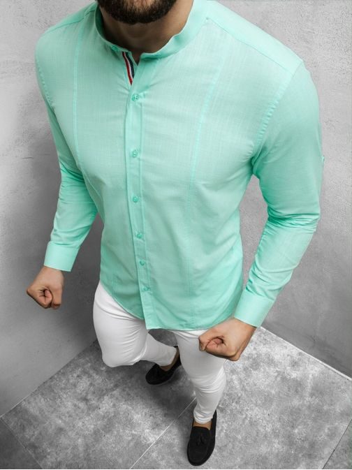 Elegantna srajca v barvi mete O/3013Z