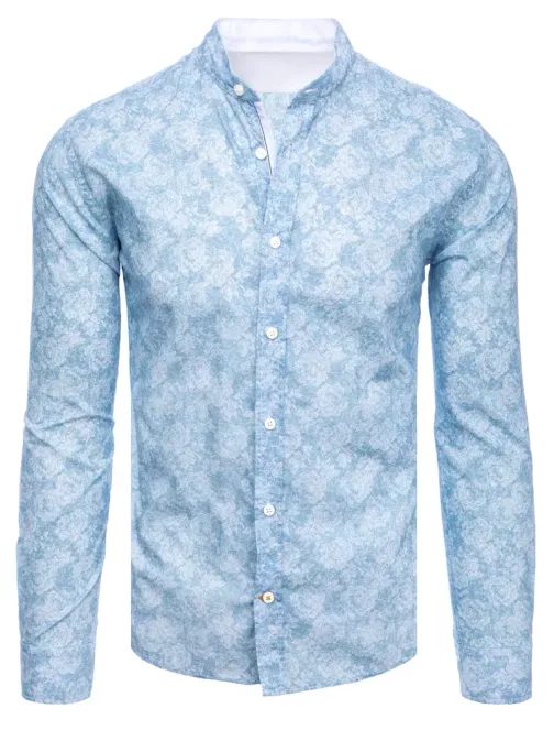 Elegantna modra srajca s čudovitim vzorcem