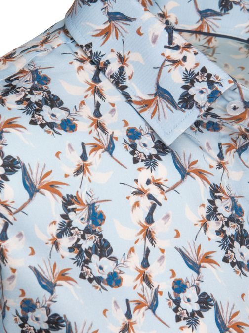 Edinstvena modra moška srajca z vzorcem