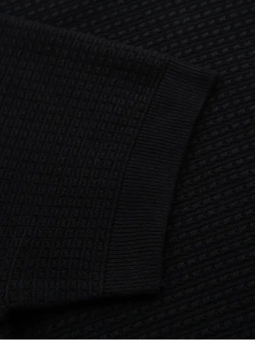 Črna moška pletena majica V3 TSCT-0253