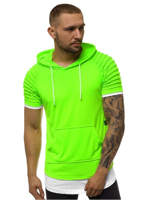 Neon zelena majica s kapuco A/1186X