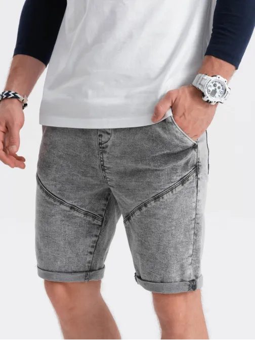 Stilske sive jeans kratke hlače W361