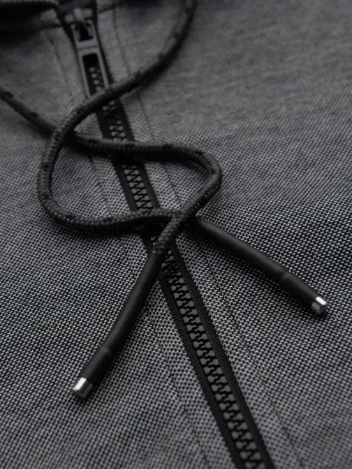 Brezčasna črna jopa s kapuco V1 SSZP-0210