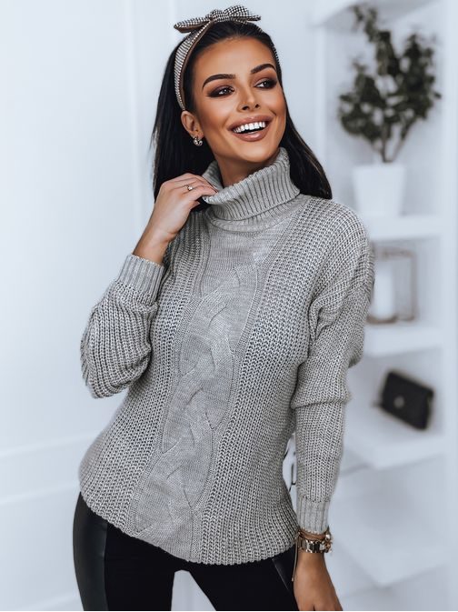 Svetlo siv ženski stilski pulover Carisma