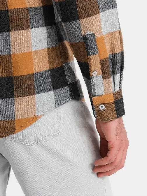 Originalna flanelna karo rumeno črna srajca V2 SHCS-0150