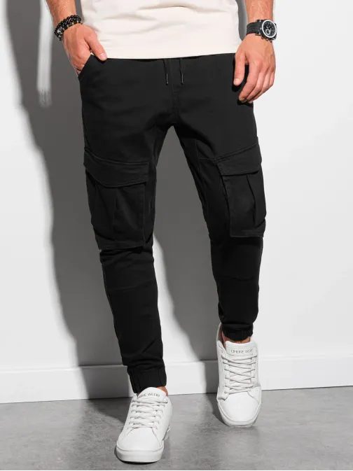 Črne modne jogger hlače P886
