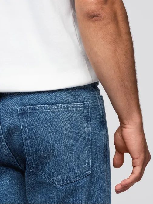 Unikatne modre kavbojke z značilnimi odrgninami V2 PADP-0250