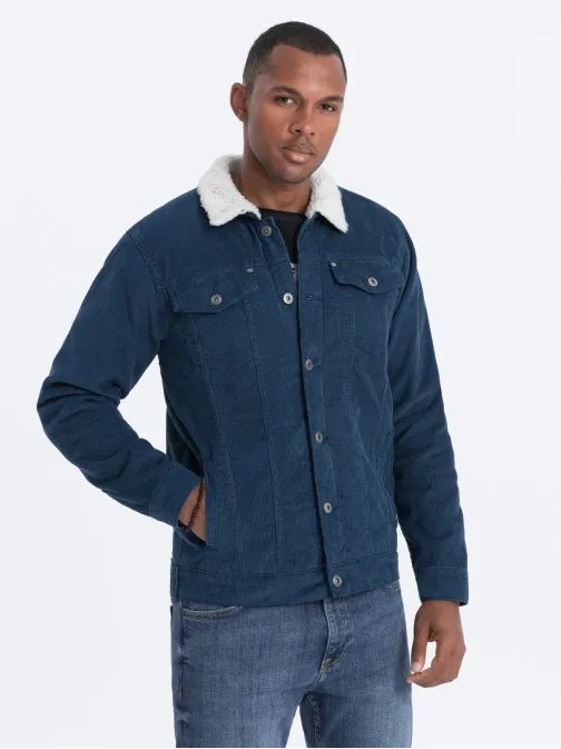 Granatna prehodna jeans jakna C524