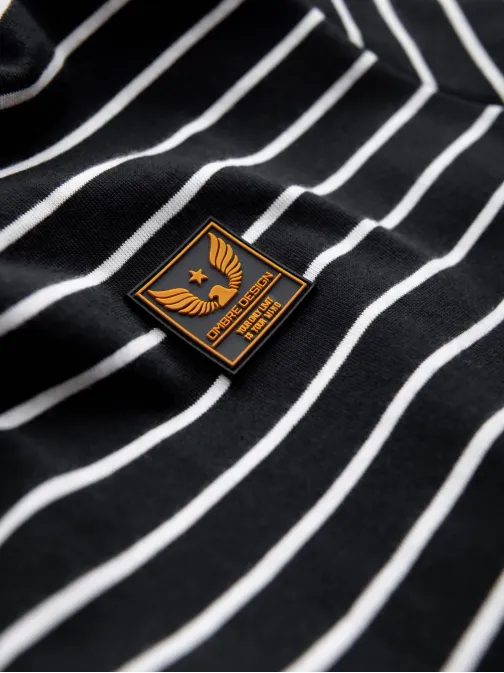 Poletna majica s kratkimi rokavi črno-bela v2 om-tsct-0183