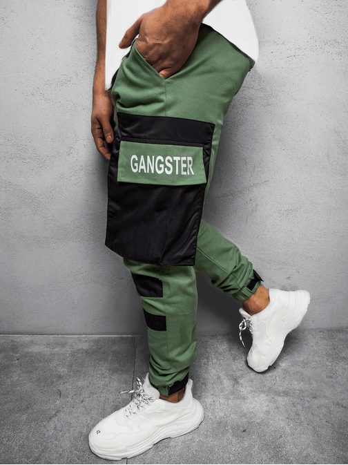 Stilske jogger hlače v barvi mete G/11131