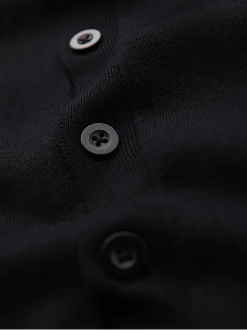 Moška črna jopica z gumbi V2 SWCD-0126