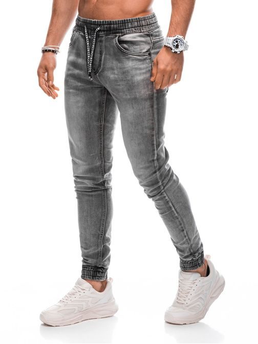 Udobne jogger hlače v sivi barvi P1373