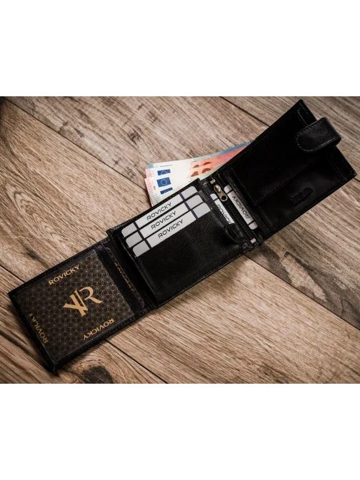 Elegantna usnjena moška denarnica YR z zaponko