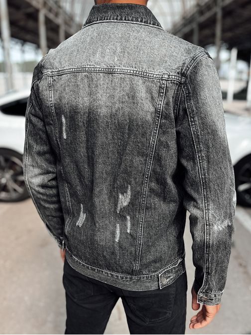 Moderna črna denim jakna