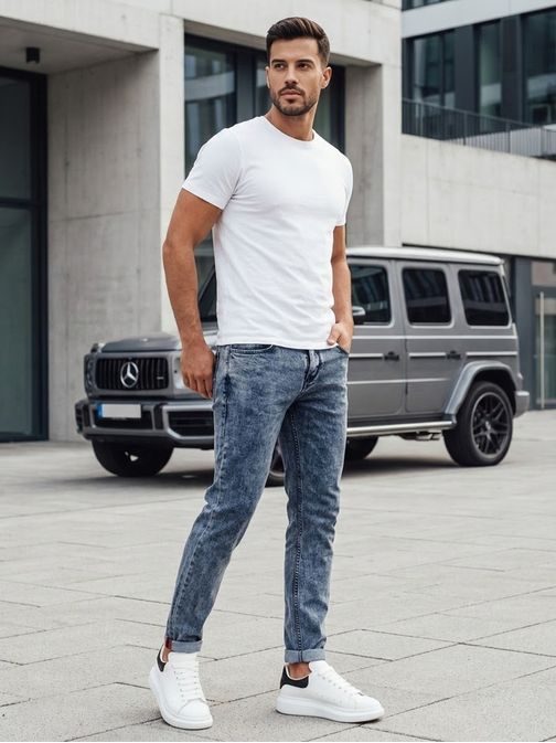 Modne granat moške kavbojke