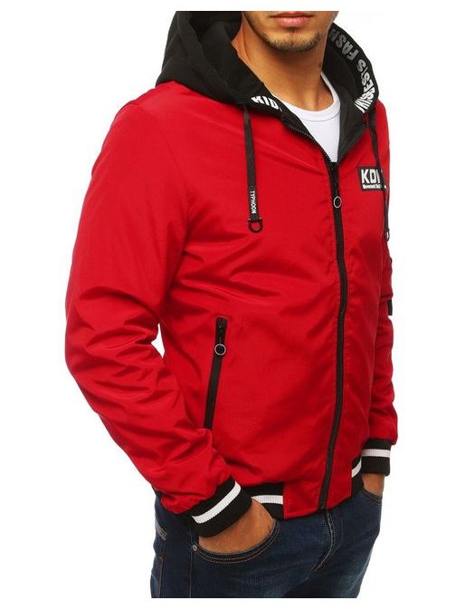 Stilska dvostranska jakna rdeča