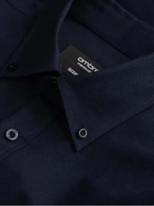 Elegantna temno modra srajca oxford V5 OM0108