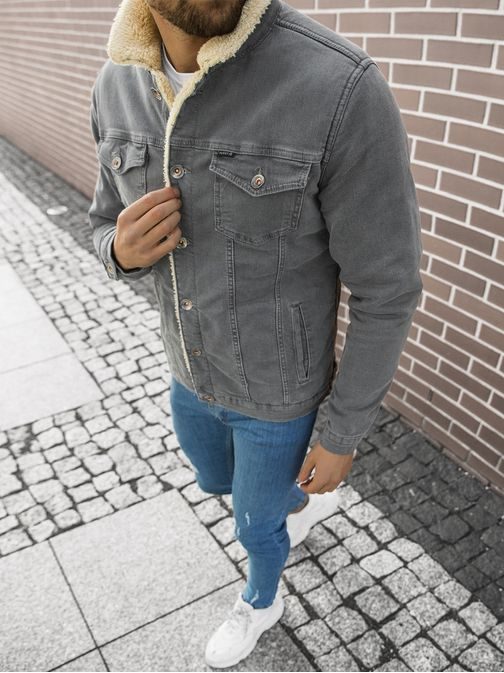 Stilska jeans jakna v sivi barvi BN/7319