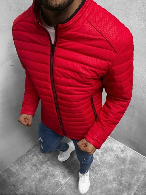Trendovska rdeča prehodna jakna N/6885/5