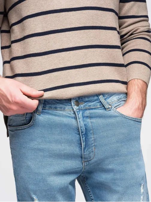 Privlačne svetlo modre moške kavbojke V1 PADP-0255