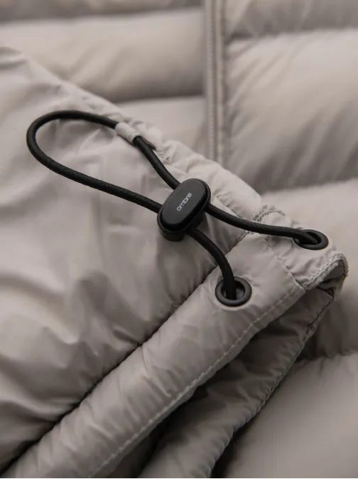 Edinstvena siva prešita jakna z visokim ovratnikom V2 JALP-0231