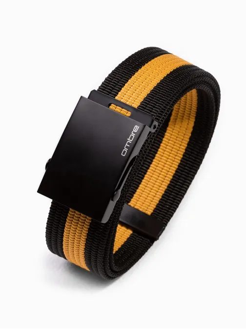 Stilski črn pas iz blaga A377