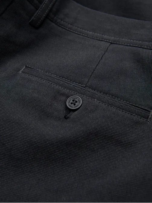 Moške grafit klasične chinos hlače z nežno teksturo V4 PACP-0188