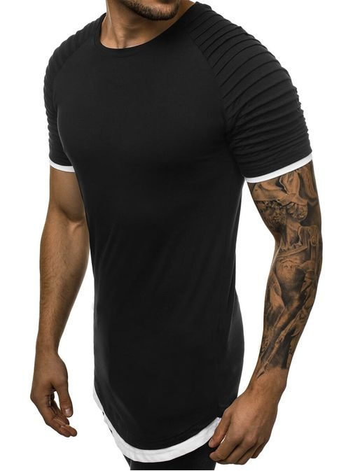 Podaljšana moška majica črna O/1262