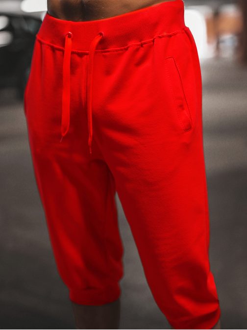 Tričetrt hlače v rdeči barvi JS/XW07/18Z
