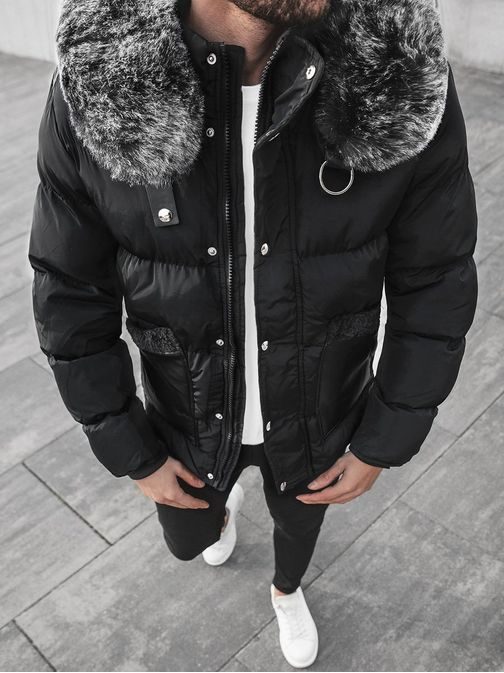 Črna moška zimska jakna O/99120Z
