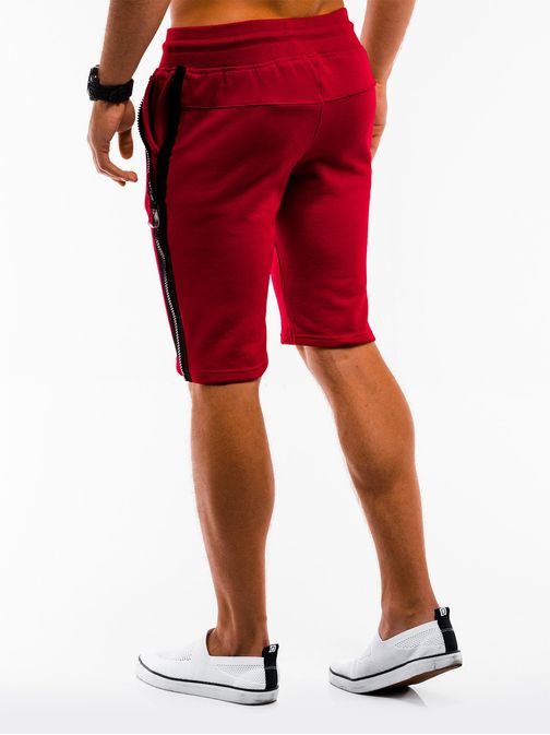 Trendovske rdeče kratke hlače w054