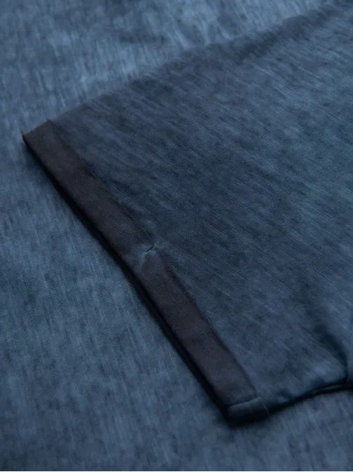 Temno modra moška majica s spranim vzorcem V7 TSWT-0242