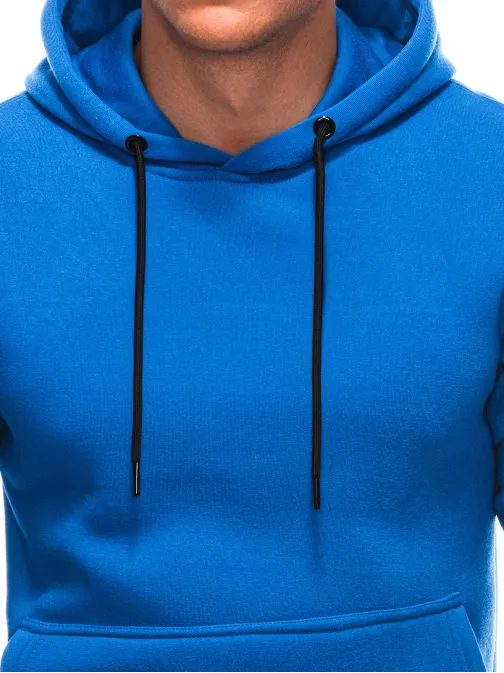 Modni moder pulover s kapuco 22FW-018-V1