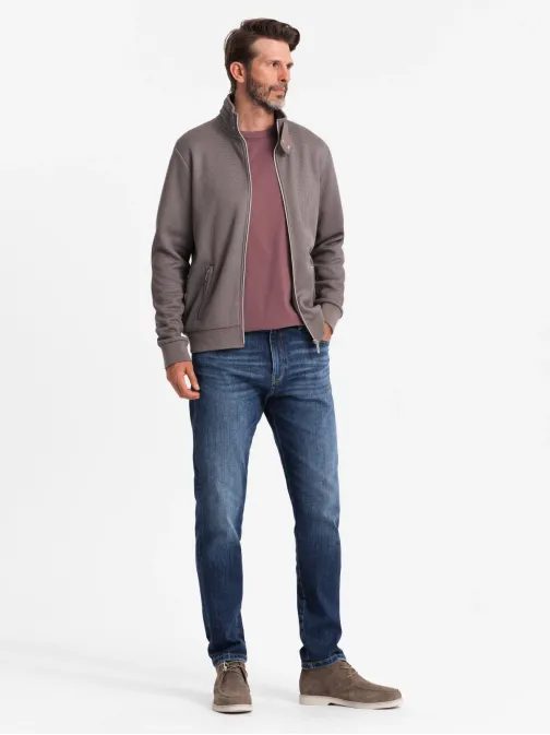 Trendovska pepelnata bomber jakna V2 JANP-0154