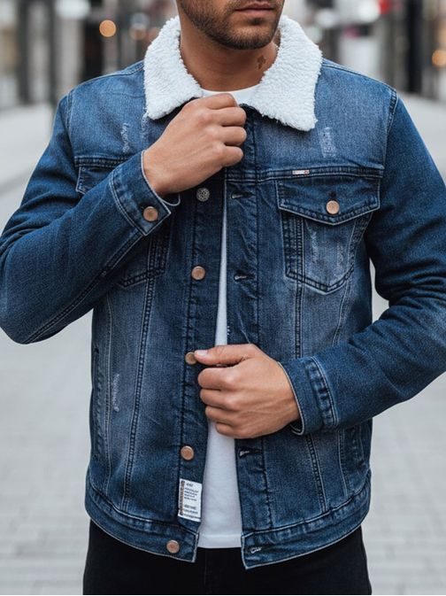 Originalna temno modra prehodna jeans jakna