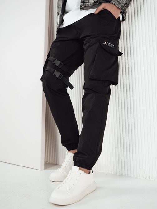 Moderne cargo črne jogger hlače