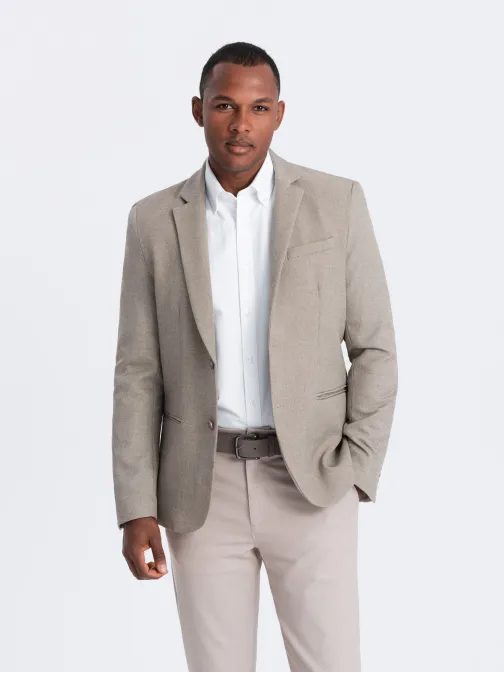 Originalen bež moški suknjič  V3-BLZB-0114