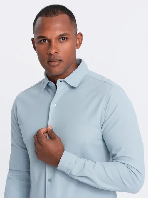 Priložnostna modra moška srajca V3 SHCS-0177