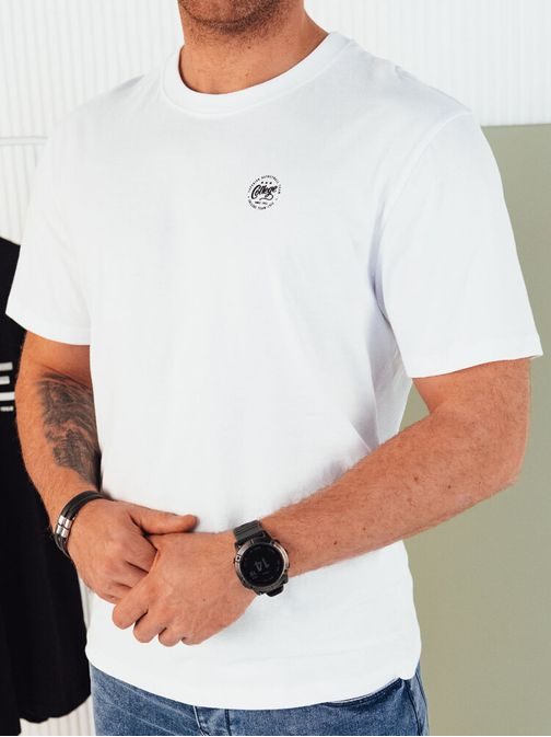 Trendovska bela majica z nežnim logom