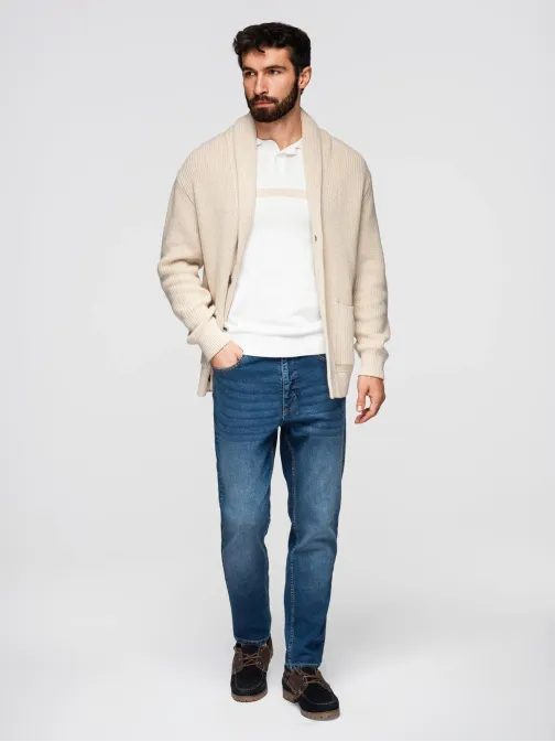 Privlačne temno modre moške kavbojke V2 PADP-0253