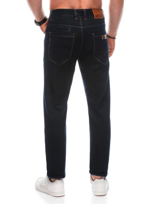 Trendovske temno modre moške kavbojke P1467