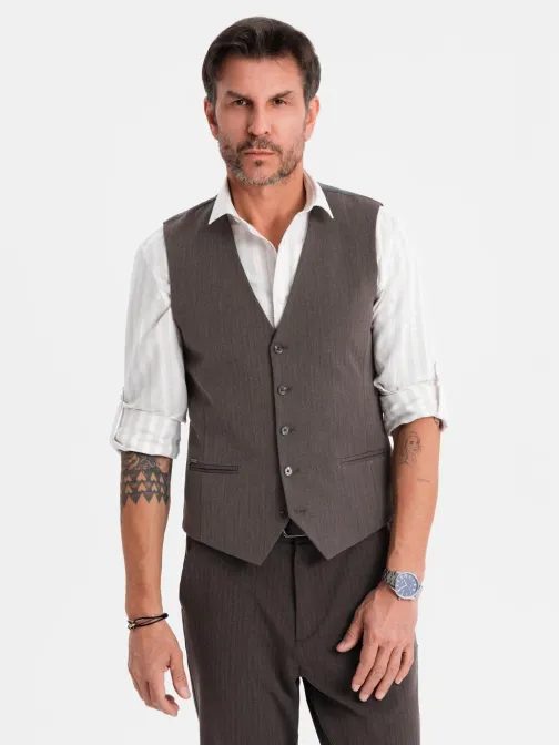 Eleganten moški grafitni telovnik V2 BLZV-0143