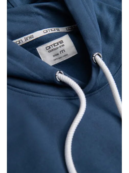 Brezčasen temno moder pulover V4 SSBN-0177