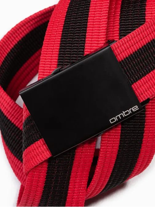 Stilski rdeč pas iz blaga A377